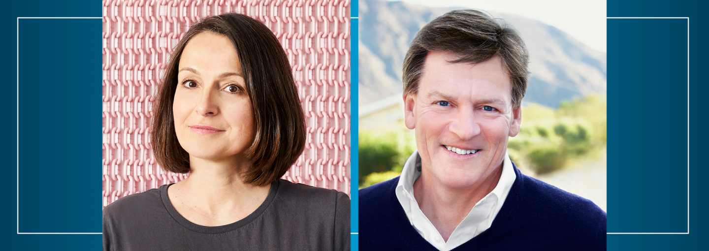 Image - Sarah Thornton with Michael Lewis